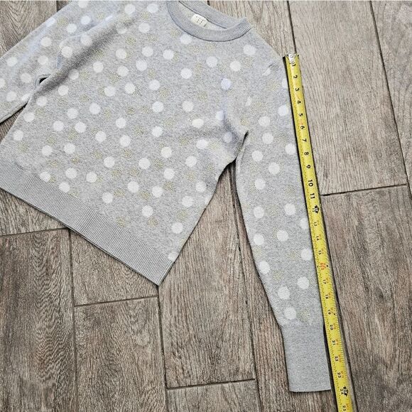 A New Day Gray Polka Dot Knit Long Sleeve Crew Neck Sweater Size XS - Picture 3 of 12